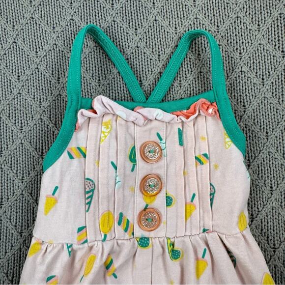 Wildflowers Day Dream Baby Romper Ice Cream and Sweet Treat Pattern ~ 3M - Picture 2 of 12